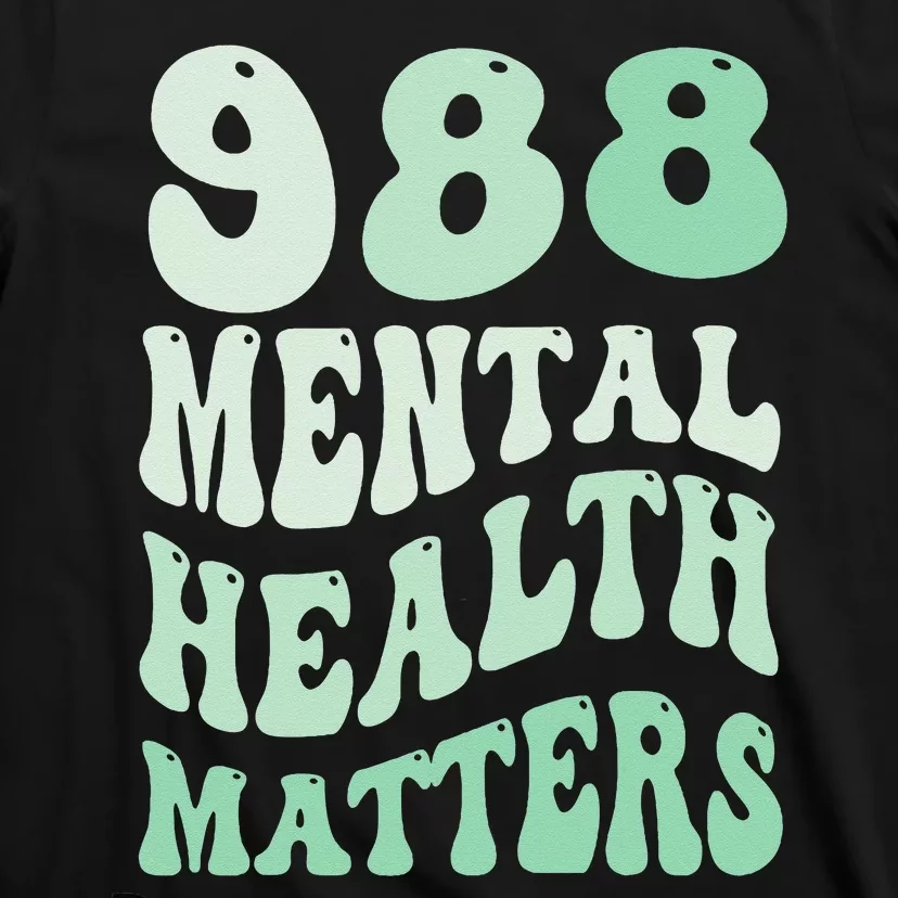 988 Semicolon Mental Health Matters Suicide Prevention Retro T-Shirt