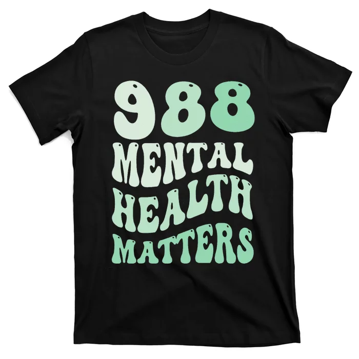 988 Semicolon Mental Health Matters Suicide Prevention Retro T-Shirt