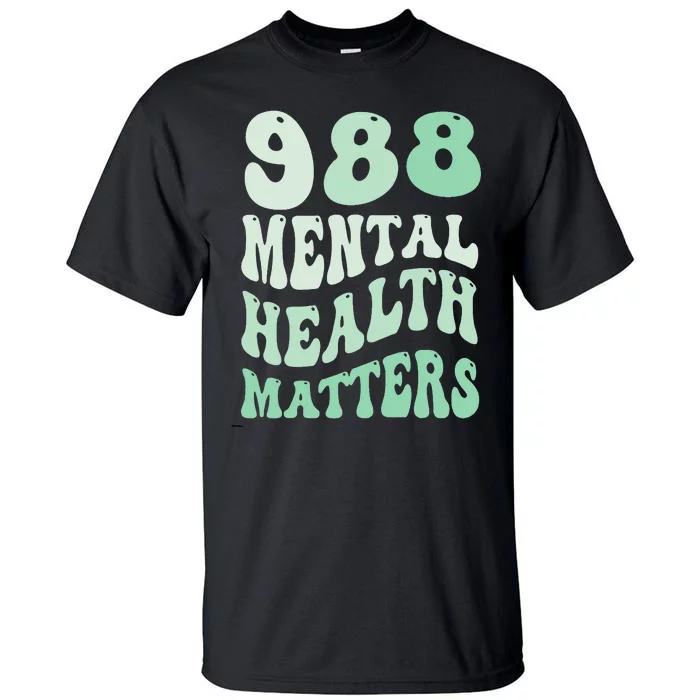 988 Semicolon Mental Health Matters Suicide Prevention Retro Tall T-Shirt