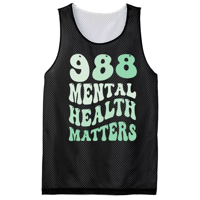 988 Semicolon Mental Health Matters Suicide Prevention Retro Mesh Reversible Basketball Jersey Tank