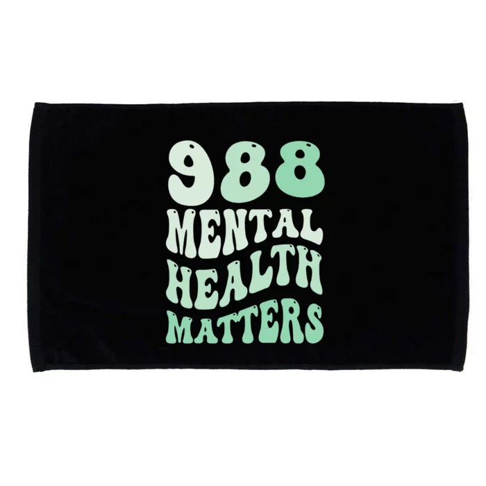 988 Semicolon Mental Health Matters Suicide Prevention Retro Microfiber Hand Towel