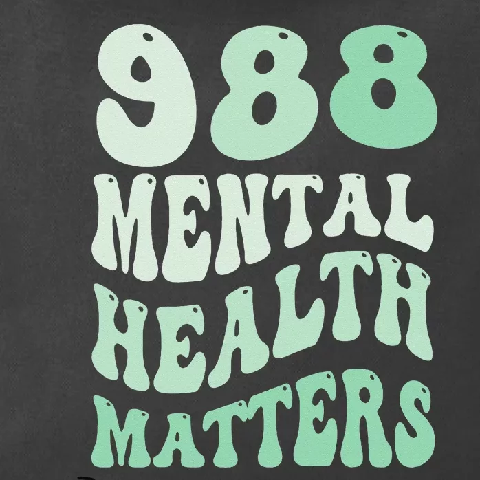 988 Semicolon Mental Health Matters Suicide Prevention Retro Zip Tote Bag