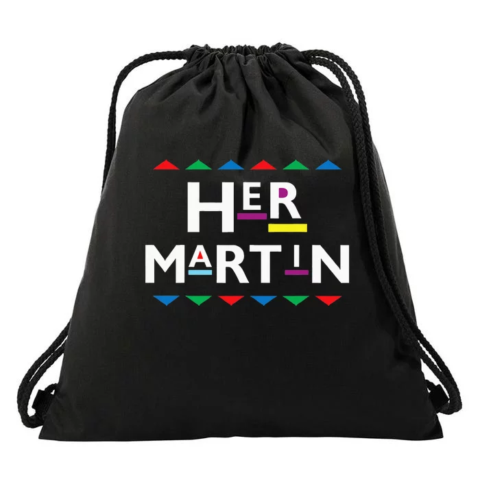 90s Sitcom Nostalgia Her Martin Couples Matching Outfit Drawstring Bag