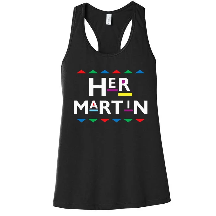 90s Sitcom Nostalgia Her Martin Couples Matching Outfit Women's Racerback Tank