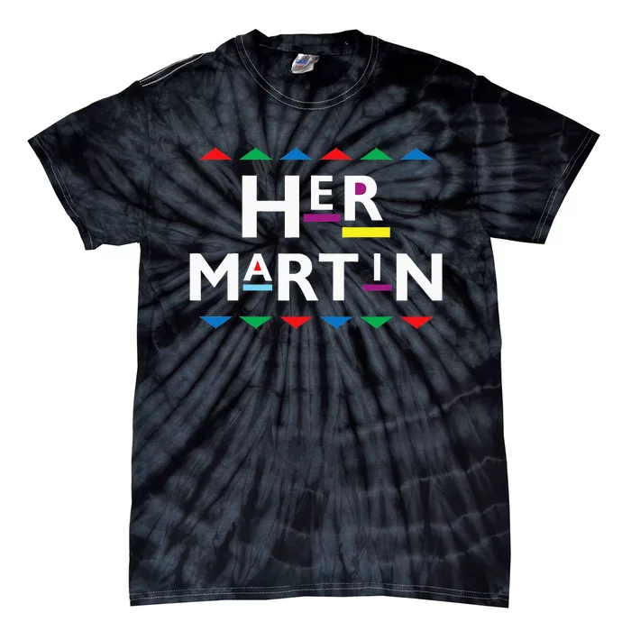 90s Sitcom Nostalgia Her Martin Couples Matching Outfit Tie-Dye T-Shirt