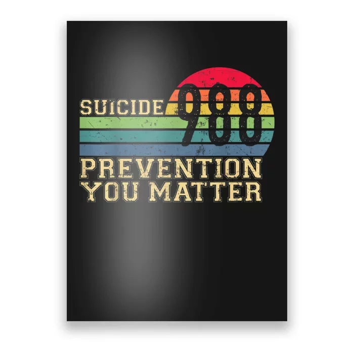 988 Suicide Prevention Awareness Mental Health Poster