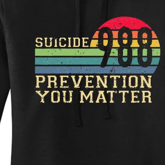 988 Suicide Prevention Awareness Mental Health Women's Pullover Hoodie