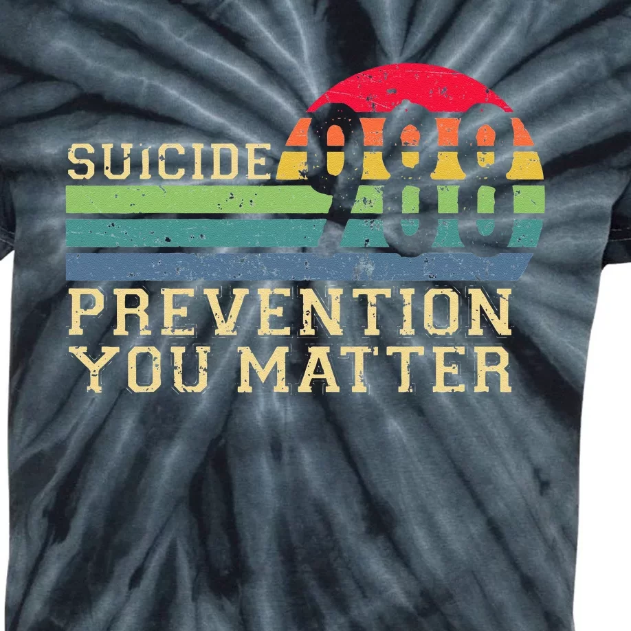 988 Suicide Prevention Awareness Mental Health Kids Tie-Dye T-Shirt