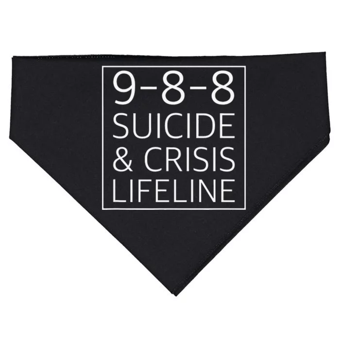 988 Suicide Prevention Awareness Mental Health USA-Made Doggie Bandana