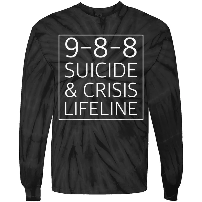 988 Suicide Prevention Awareness Mental Health Tie-Dye Long Sleeve Shirt