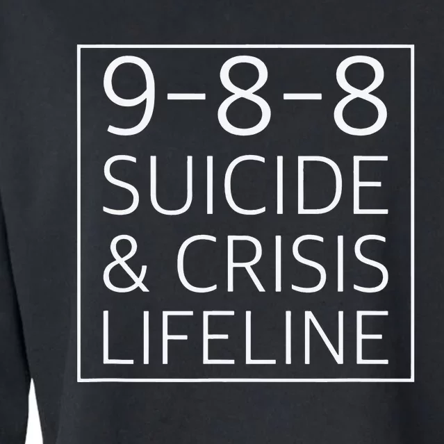 988 Suicide Prevention Awareness Mental Health Cropped Pullover Crew