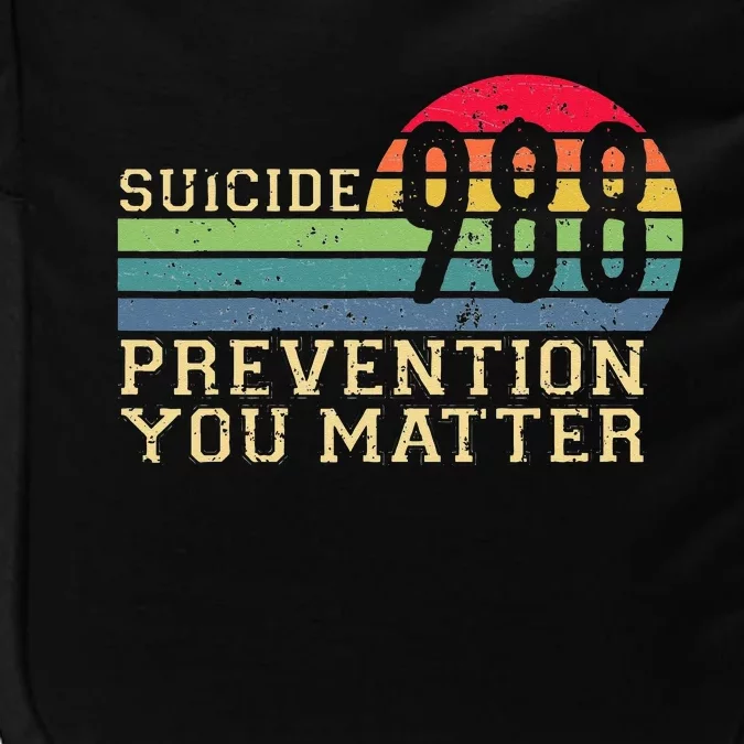 988 Suicide Prevention Awareness Mental Health Impact Tech Backpack