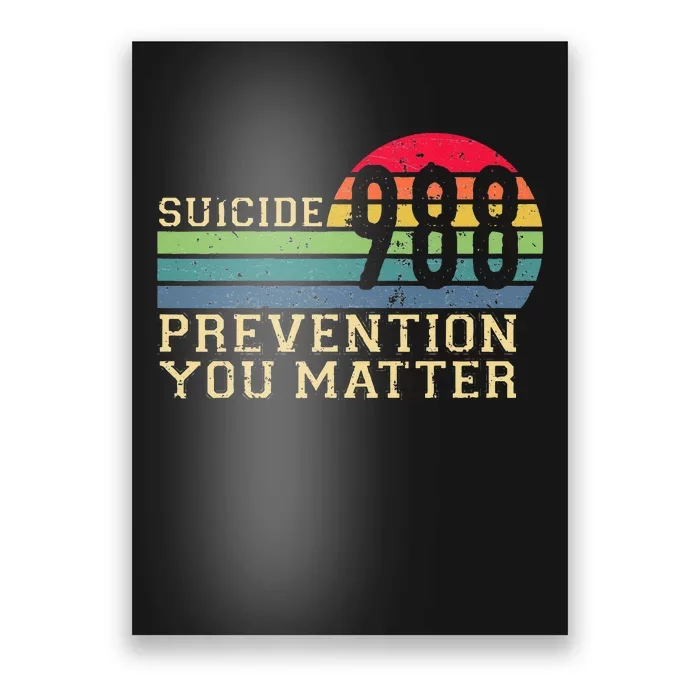 988 Suicide Prevention Awareness Mental Health Poster