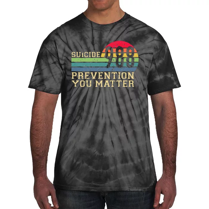 988 Suicide Prevention Awareness Mental Health Tie-Dye T-Shirt