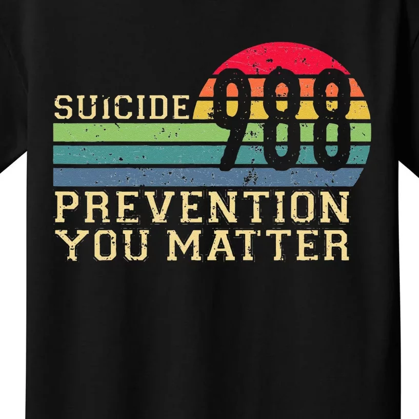 988 Suicide Prevention Awareness Mental Health Kids T-Shirt