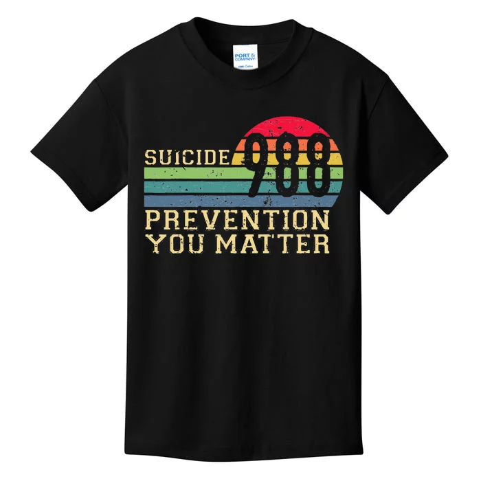 988 Suicide Prevention Awareness Mental Health Kids T-Shirt