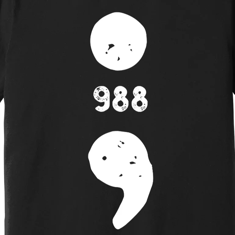 988 Suicide Prevention 988 Comma Premium T-Shirt