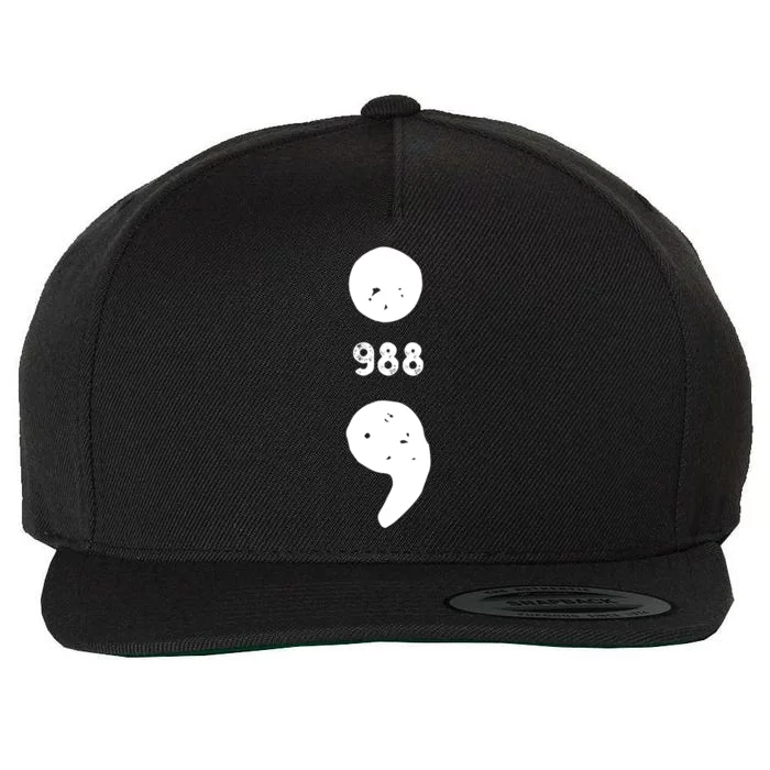 988 Suicide Prevention 988 Comma Wool Snapback Cap