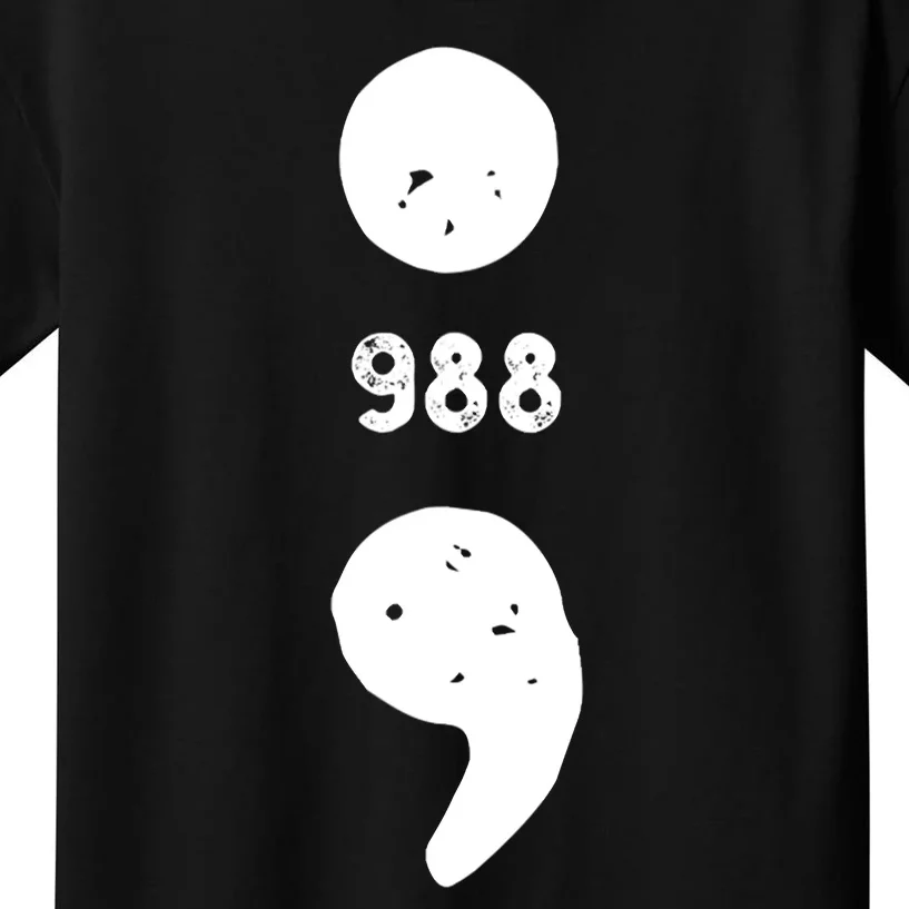 988 Suicide Prevention 988 Comma Kids T-Shirt