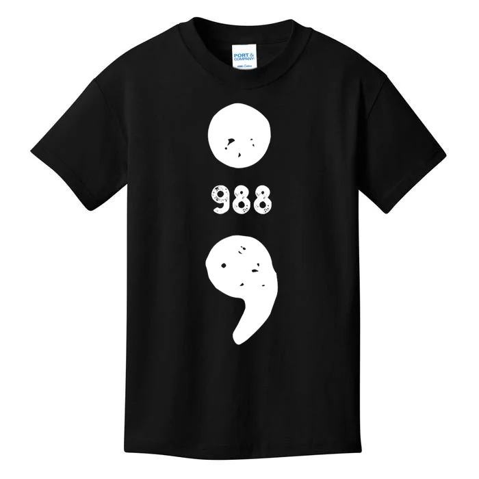 988 Suicide Prevention 988 Comma Kids T-Shirt