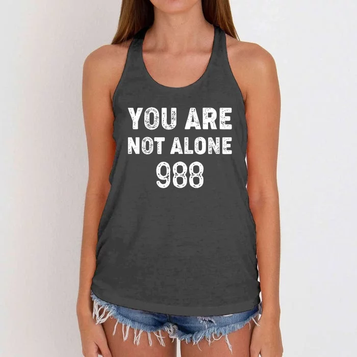 988 Suicide Prevention 988 Women's Knotted Racerback Tank