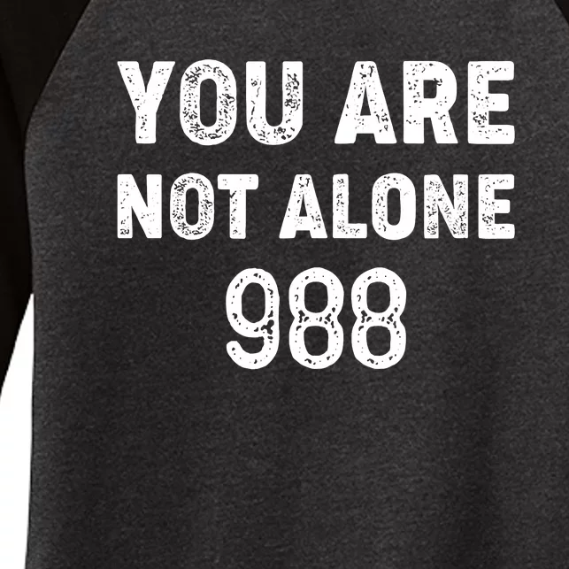 988 Suicide Prevention 988 Women's Tri-Blend 3/4-Sleeve Raglan Shirt