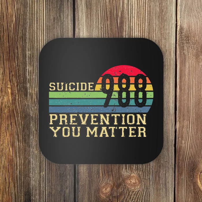 988 Suicide Prevention Awareness Mental Health Coaster