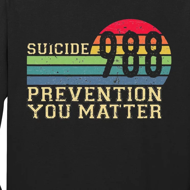 988 Suicide Prevention Awareness Mental Health Tall Long Sleeve T-Shirt