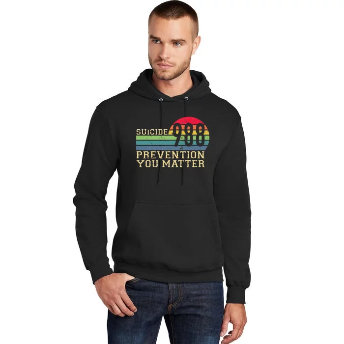 988 Suicide Prevention Awareness Mental Health Tall Hoodie