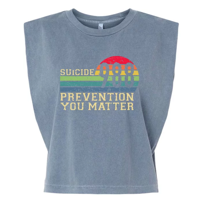 988 Suicide Prevention Awareness Mental Health Garment-Dyed Women's Muscle Tee