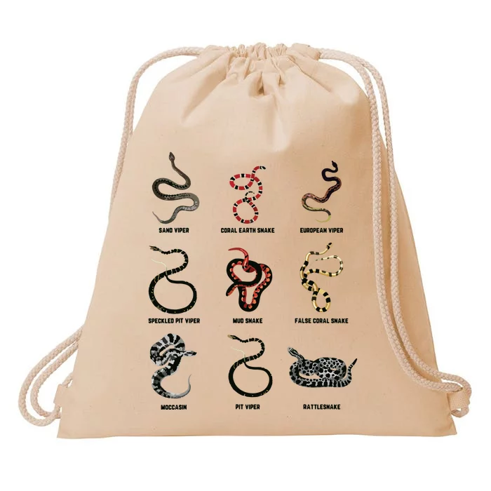 9 Snakes Snake Lover Men Snake Snake Drawstring Bag