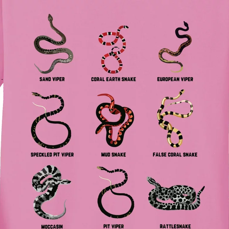 9 Snakes Snake Lover Men Snake Snake Kids Long Sleeve Shirt