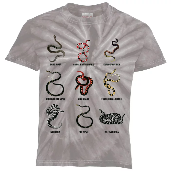 9 Snakes Snake Lover Men Snake Snake Kids Tie-Dye T-Shirt