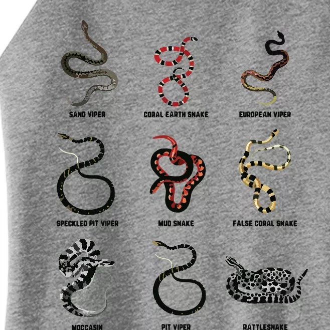 9 Snakes Snake Lover Men Snake Snake Women’s Perfect Tri Rocker Tank