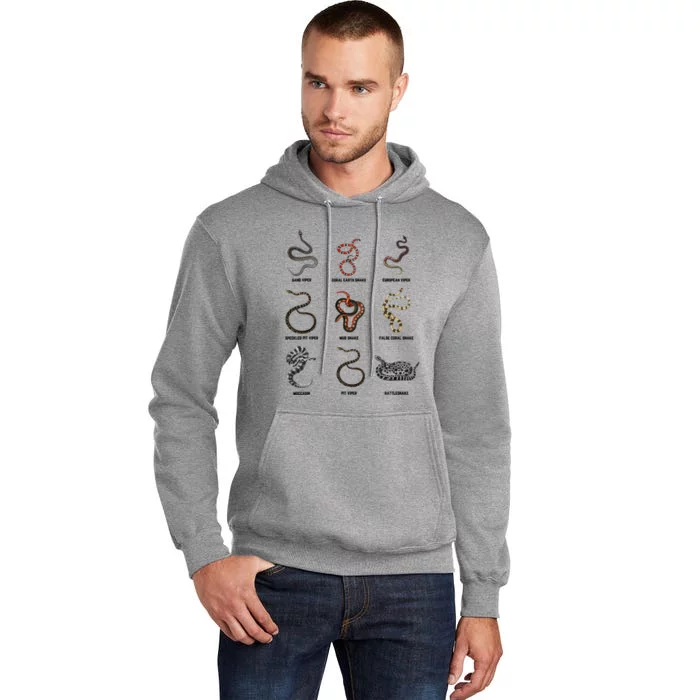 9 Snakes Snake Lover Snake Snake Tall Hoodie