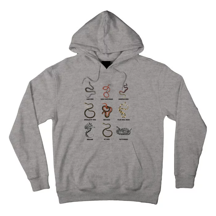 9 Snakes Snake Lover Snake Snake Tall Hoodie