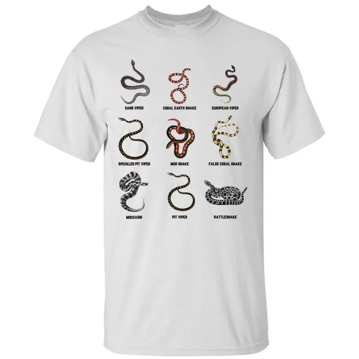 9 Snakes Snake Lover Snake Snake Tall T-Shirt