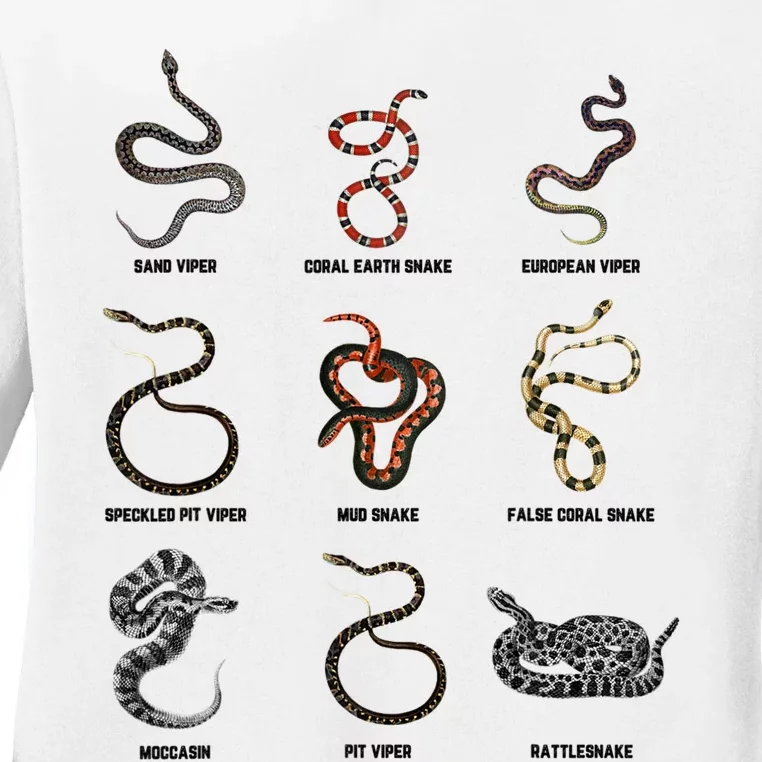 9 Snakes Snake Lover Snake Snake Ladies Long Sleeve Shirt