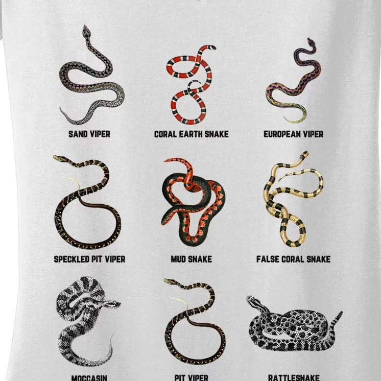 9 Snakes Snake Lover Snake Snake Women's V-Neck T-Shirt