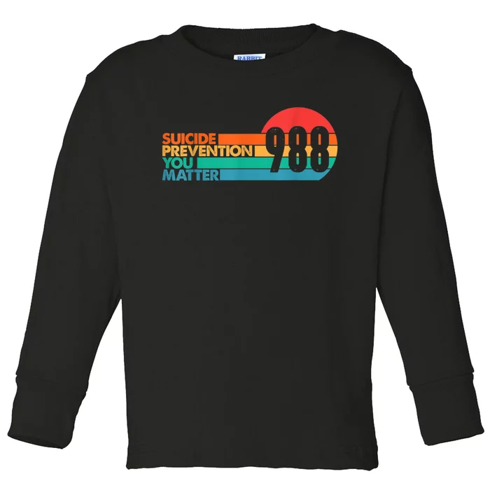 988 Shirt Suicide Prevention Lifeline 988 Awareness 988 Toddler Long Sleeve Shirt