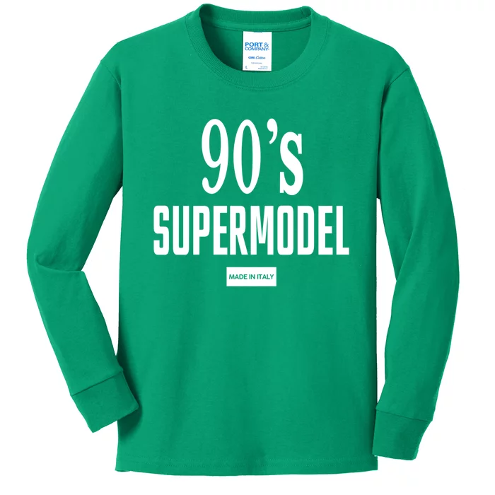 90S Supermodel Vintage Trendy Kids Long Sleeve Shirt