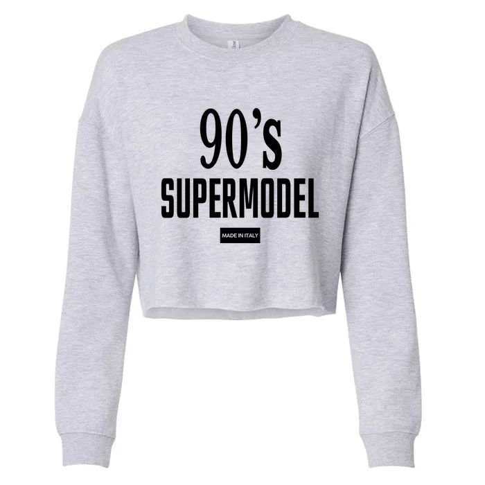 90S Supermodel Vintage Trendy Cropped Pullover Crew