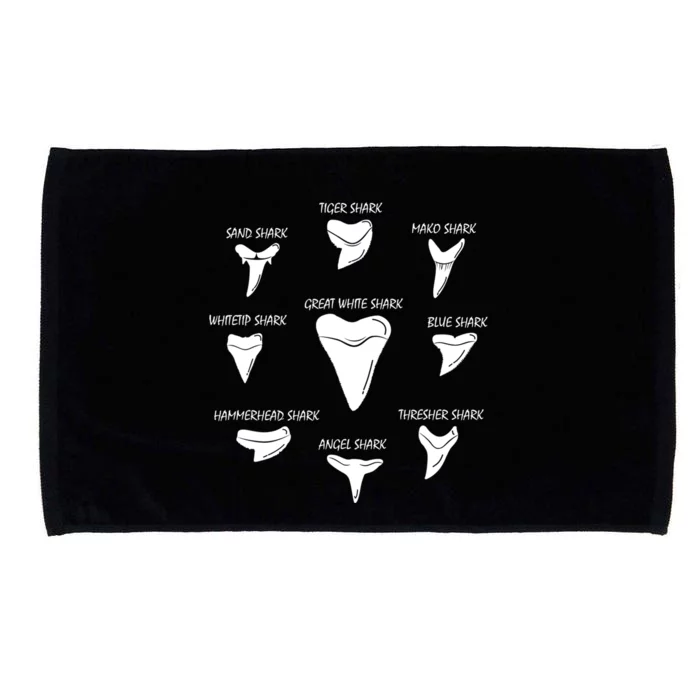 9 Types Of Sharks Teeth Species Biology Life Tooth Collector Microfiber Hand Towel