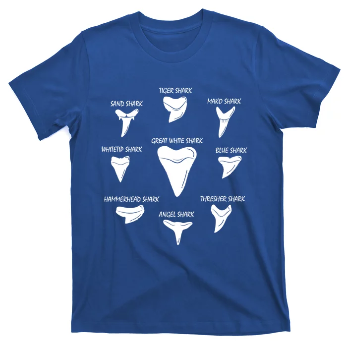 9 Types Of Sharks Teeth Species Biology Life Tooth Collector Gift T-Shirt