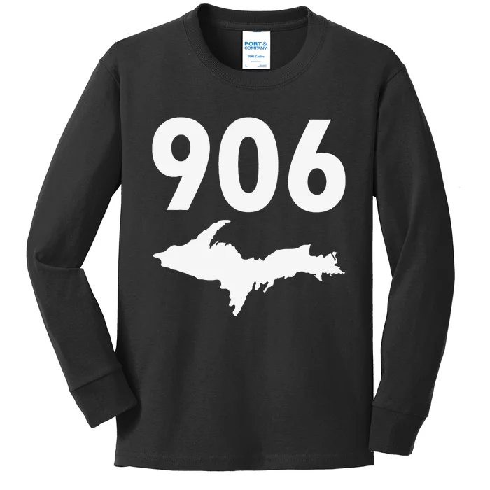 906 Upper Peninsula Yooper Upper Michigan Kids Long Sleeve Shirt