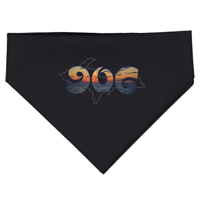 906 Upper Peninsula Of Michigan Sunset USA-Made Doggie Bandana