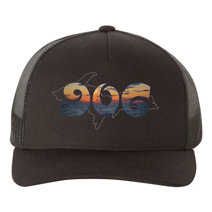 906 Upper Peninsula Of Michigan Sunset Yupoong Adult 5-Panel Trucker Hat