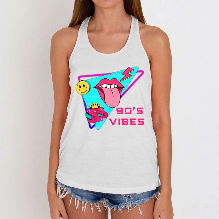 90's Vibes 1990s Fashion 90s Theme Outfit Nineties Party Women's Knotted Racerback Tank