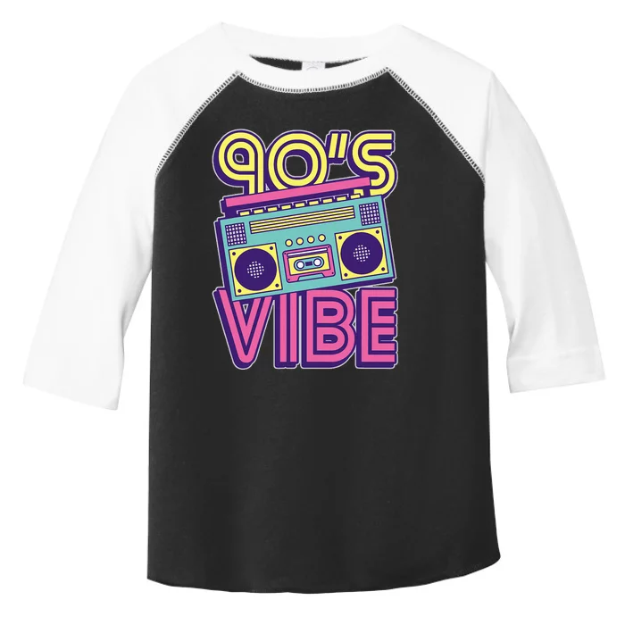 90s Vibe 1990s Music Lover Nineties Costume Party Retro 90s Toddler Fine Jersey T-Shirt