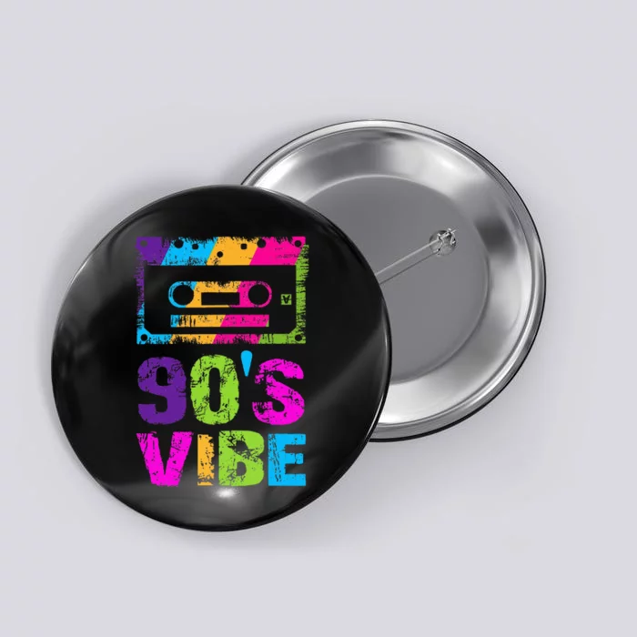 90s Vibe 1990s Music Lover Nineties Costume Party Button